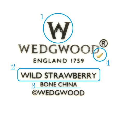 ウェッジウッド　「オズボーン　リー」　カップ&ソーサー2点セット　壺ロゴ